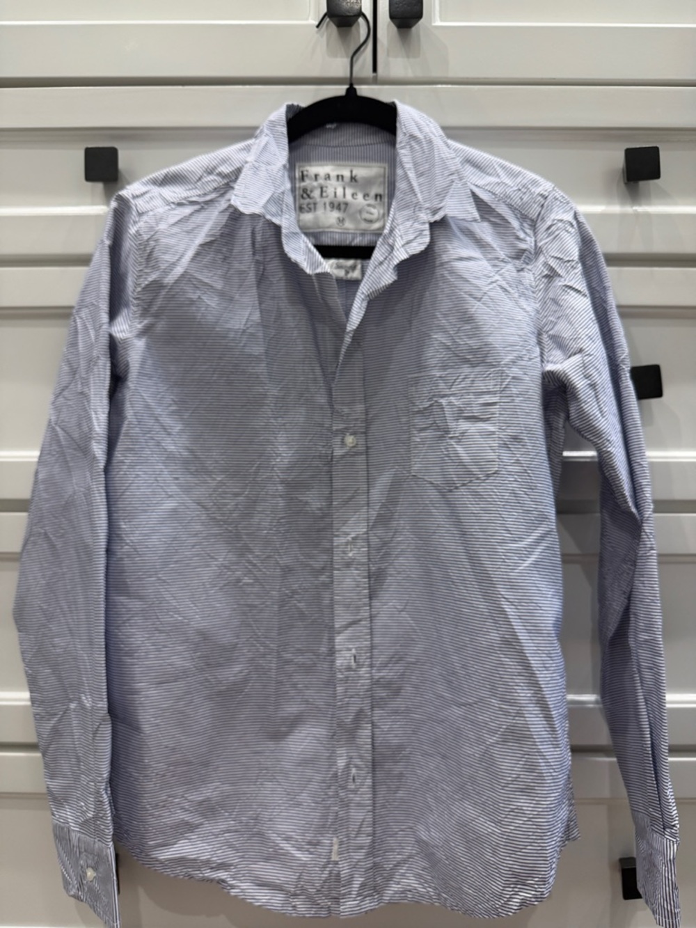 Women’s Frank & Eileen Light Blue Micro-Stripe Dress Shirt